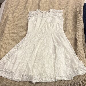 Elegant White Lace Dress